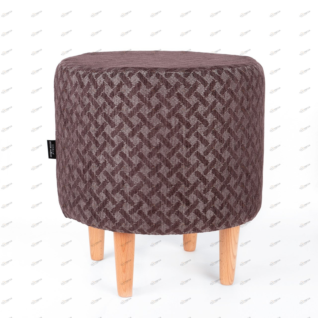 Пуфик круглый на ножках коричневый Zoom Cross Chocolate ARBEN DECOR MAGIC ZOOM 00-3833293 Коричневый;черный 