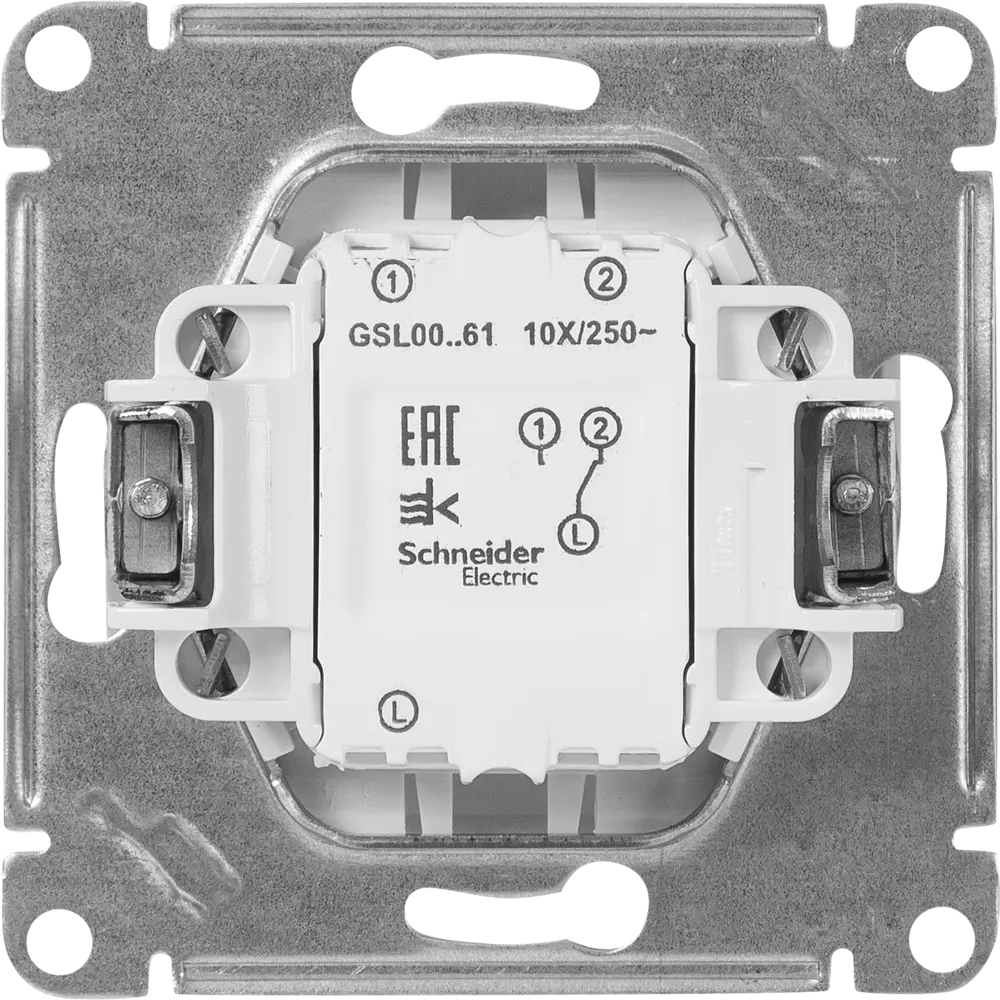 Выключатель проходной встраиваемый Systeme Electric Glossa СХ6 1 клавиша цвет молочный 84730746 STLM-2205863 - Вид №2
