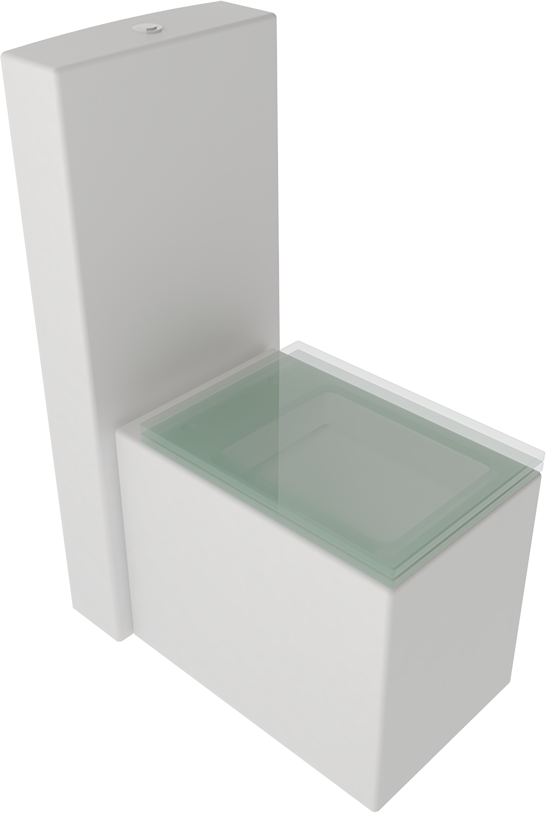 GLWC01-GLCIMBL1 Моноблок унитаз с бачком GSG CERAMIC GLASS