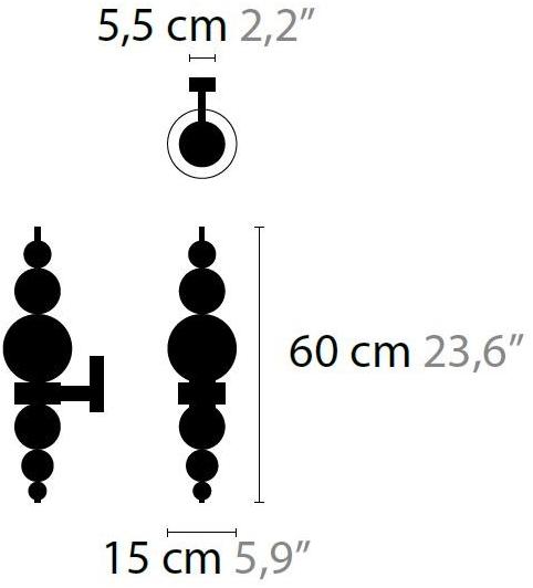 ILFARI Бра с прямым и отраженным светом из стекла Tears from moon sun-id-1484812 - Вид №1