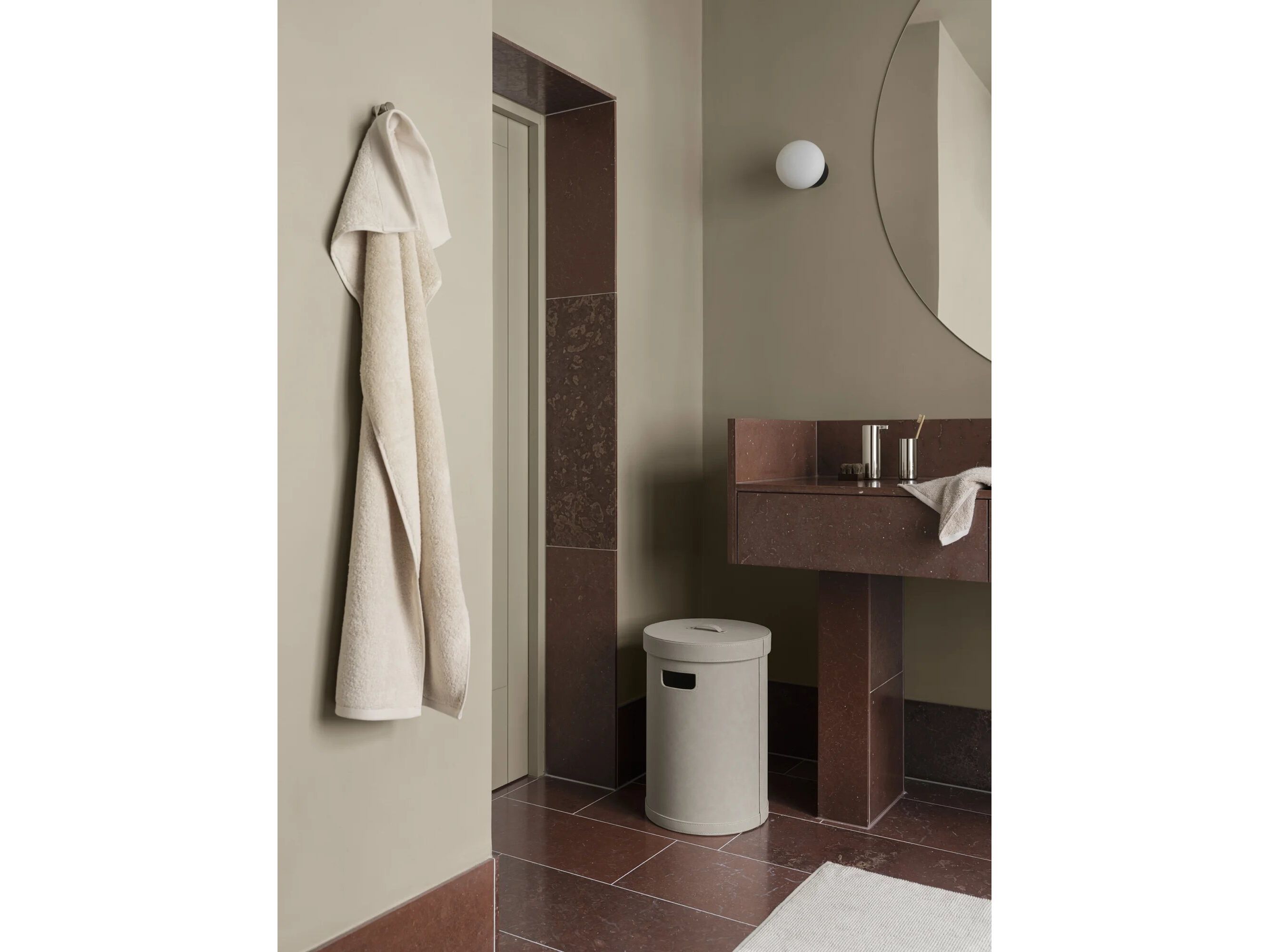 Хлопок прямоугольный сплошной цвет ванная комната ковер blomus TUYO ARCH-00109532 - Вид №4