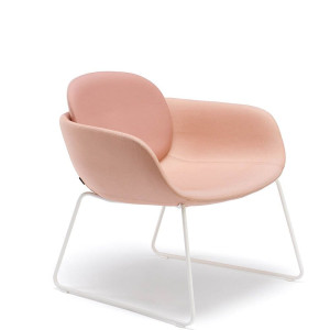 Ткань сани стул с подлокотниками