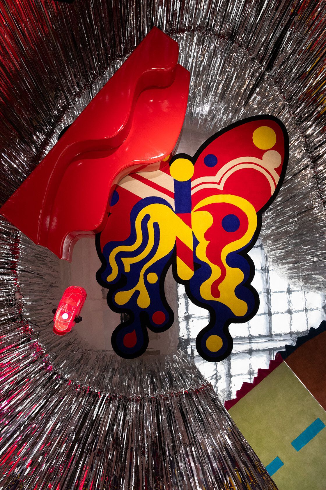 Шерстяной ковер ручной работы Poltronova бабочка, луг и небо ARCH-00055143 - Вид №6