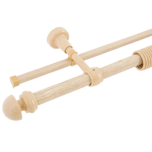 Карниз двухрядный 240 см металл/пластик цвет ель