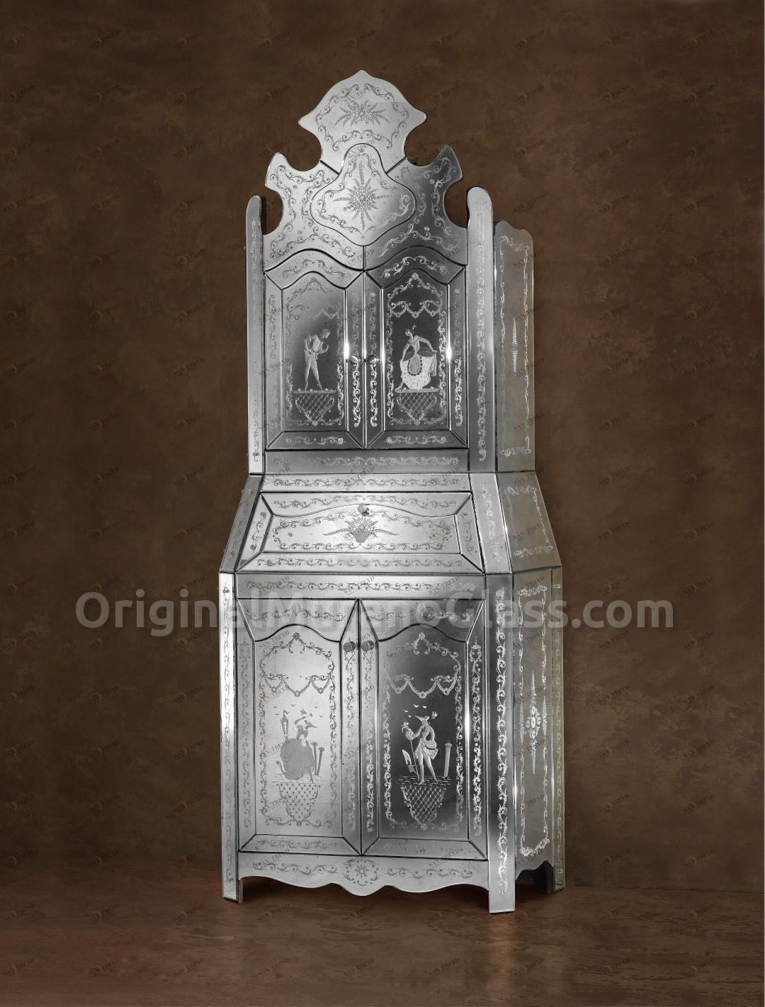 854 ORIGINALMURANOGLASS Венецианский зеркальный буфет Candiano - муранское стекло OMG  см 