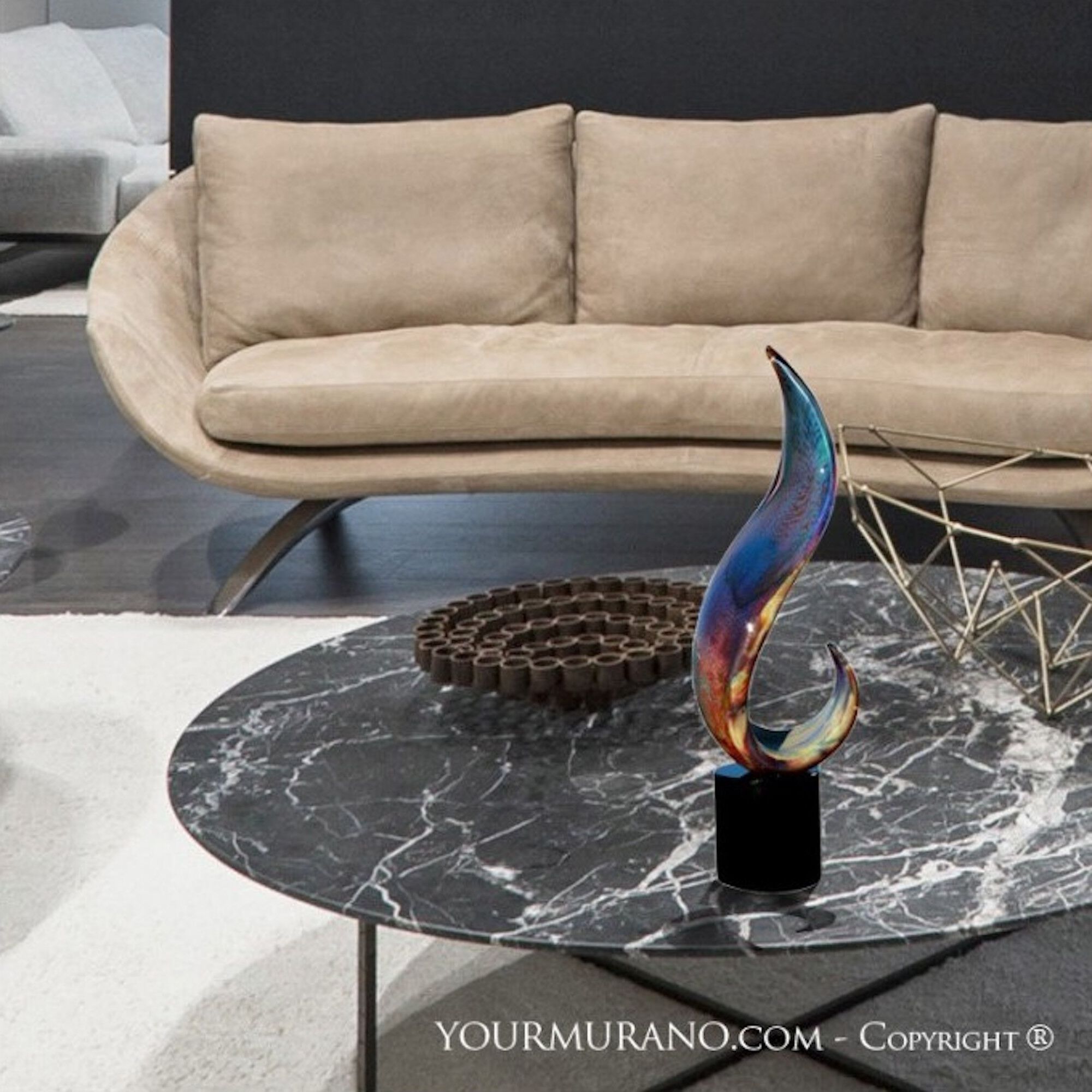 Абстрактная скульптура ручной работы из муранского стекла YourMurano абстрактные скульптуры ARCH-00121275 - Вид №6