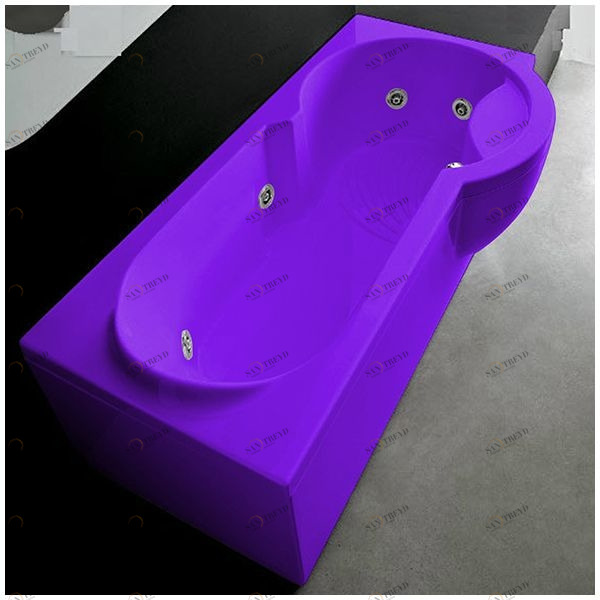 Ванна Gruppo treesse Simona V5677-DX-F фиолетовая с гидромассажем прямоугольная правая STDV5677DXF