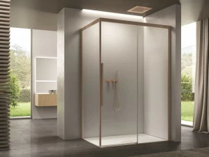 DISENIA Душевая кабина угловая стеклянная с раздвижной дверцей Space