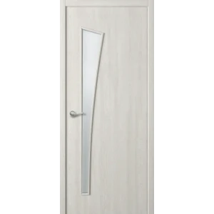 Дверь межкомнатная остекленная с замком и петлями в комплекте Белеза 90x200 см HardFlex цвет дуб тернер белый