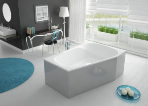 Асимметричная ванна акриловая комната центр