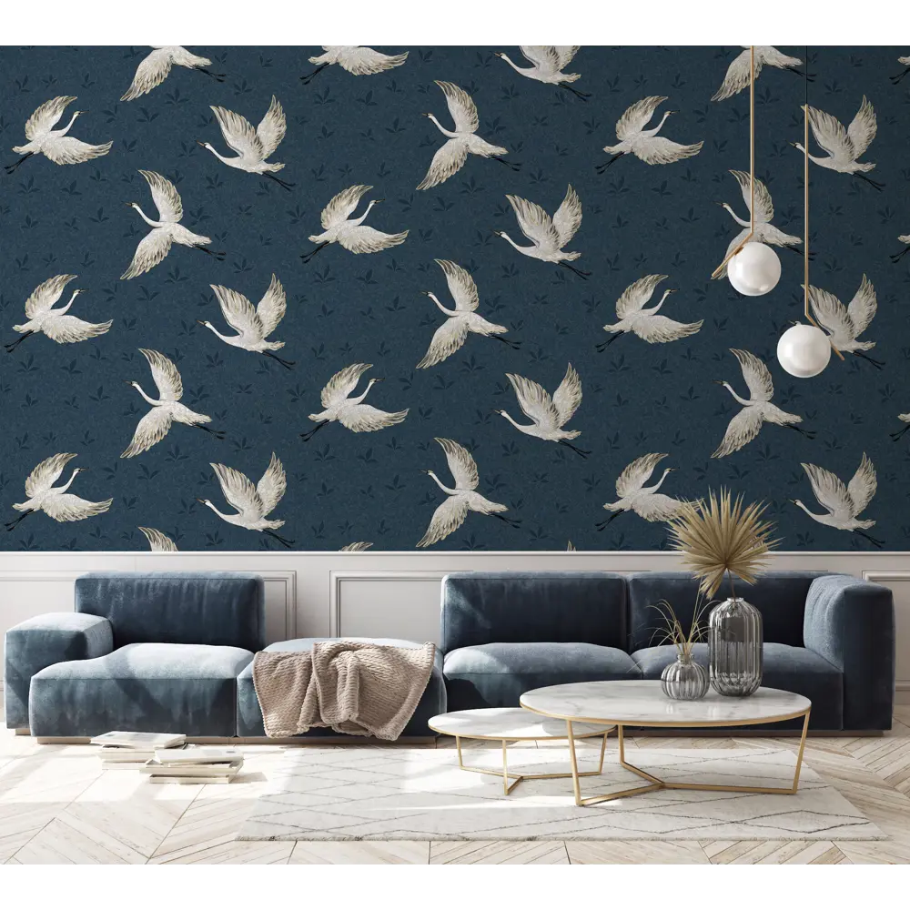 Обои флизелиновые Wallsecret Kioto синие 1.06 м 8737-29 STLM-2042255 - Вид №4