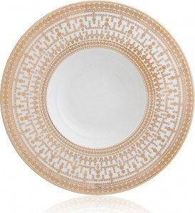10586073 Haviland Тарелка суповая 28см "Тиара" (белый, золотой декор) Фарфор
