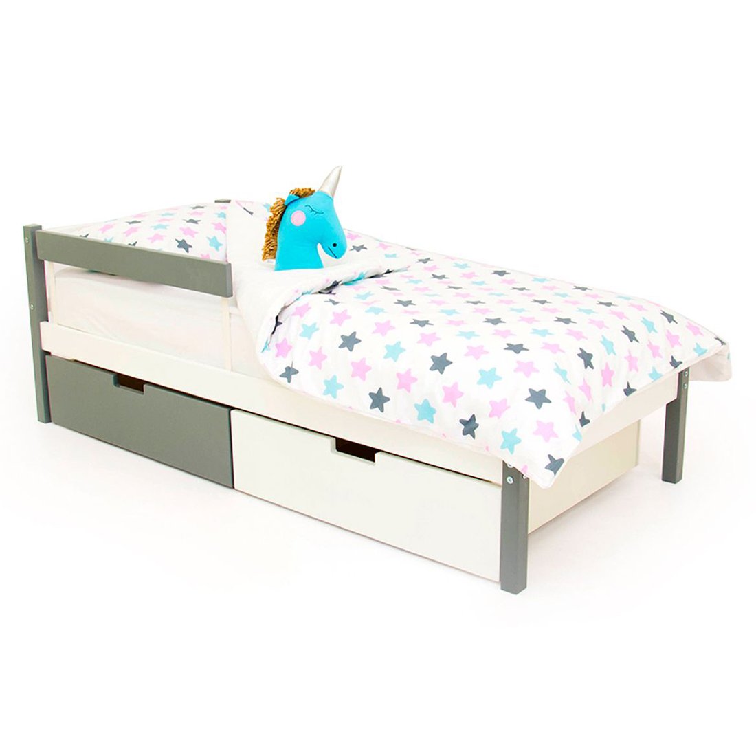 Детская кровать Svogen classic графит, белая БЕЛЬМАРКО  326810 Белый;серый Santreyd  - Вид №6