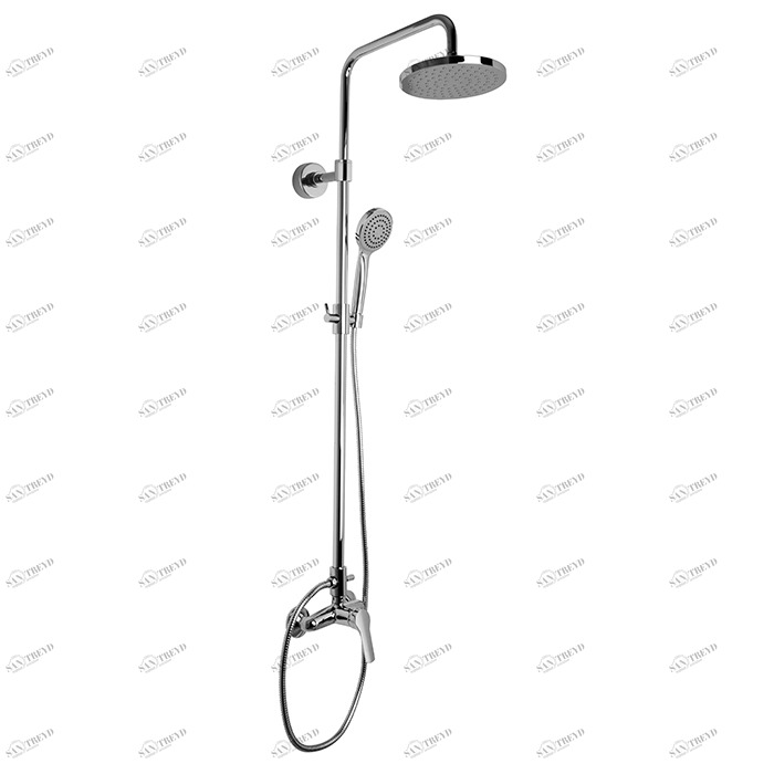 F3765/2 Смеситель для душа с душевой стойко й, верхним душем и душевым комплектом FIMA CARLO FRATTINI Serie 4 