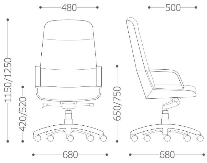 VAGHI Офисное кресло с регулируемой спинкой и подлокотниками Kiruna executive Kldw/kldd/kidw/kidd - Вид №5