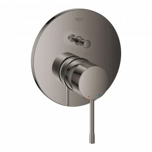 Смеситель однорычажный для ванны GROHE Essence, круглая розетка, темный графит глянец (24058A01)