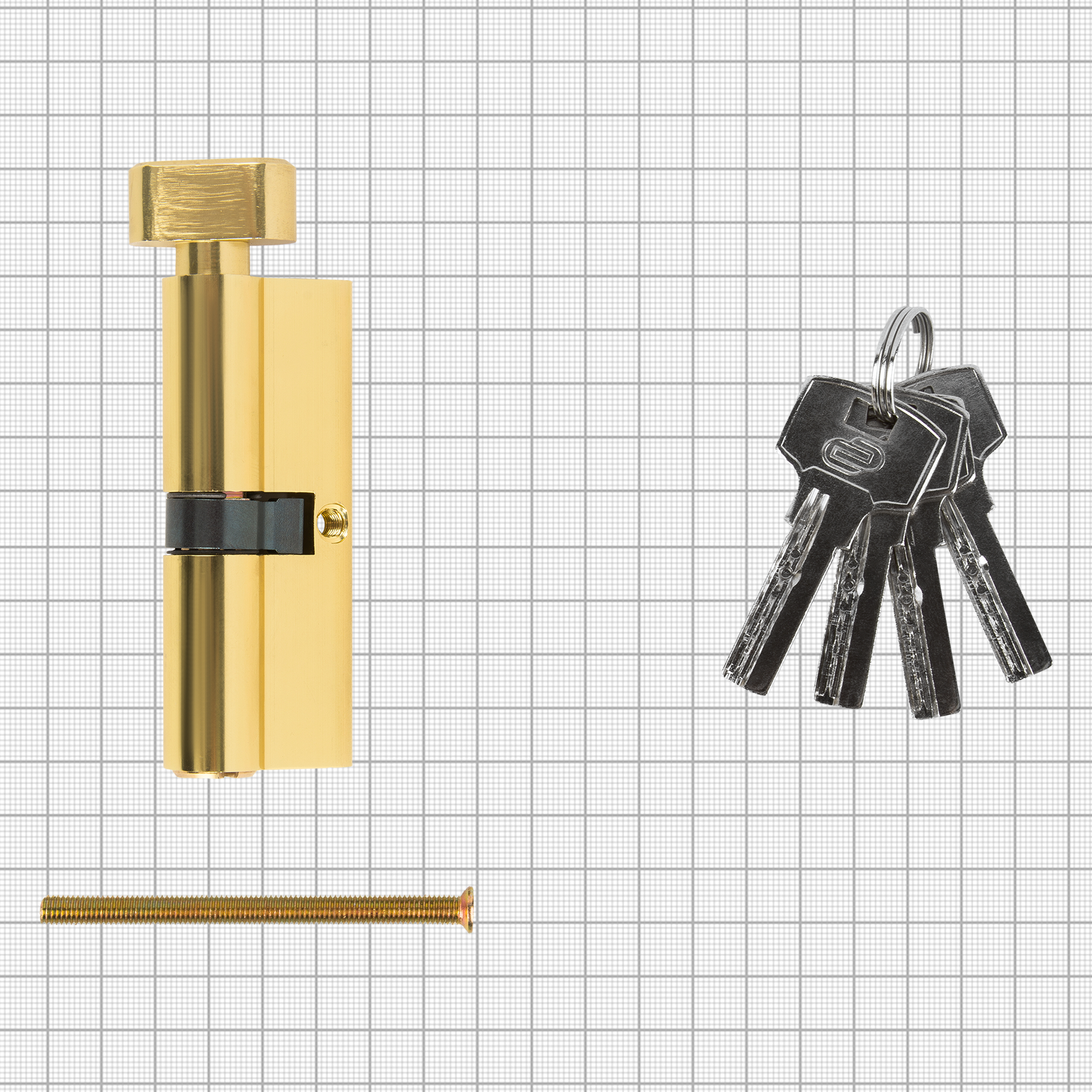 Цилиндр STANDERS TTAL1-4040NBGD золотистый для межкомнатных дверей 82625304 STLM-0032183 - Вид №3