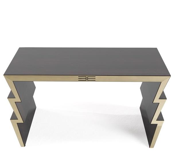 ETRO Home Interiors Прямоугольный журнальный столик из дерева и стекла для гостиной Ziggy E.zig.231.b - Вид №6