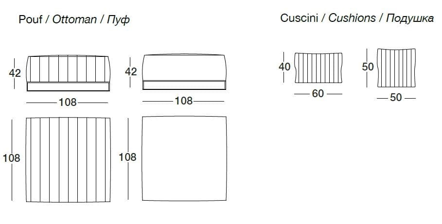 Модульный кожаный диван с полуостровом Longhi Loveluxe 2018-Illusion collection ARCH-00066542 - Вид №10
