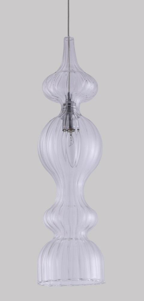 Подвесной светильник Crystal Lux Iris SP1 A Transparent CRYSTAL LUX IRIS 223324 Хром - Вид №1