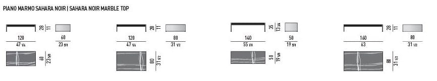Низкий мраморный журнальный столик Minotti Linha ARCH-00141596 - Вид №2