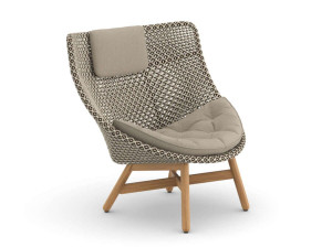 Садовое кресло из синтетического волокна с высокой спинкой