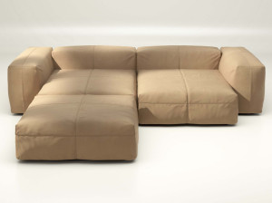 Кожаный модульный диван