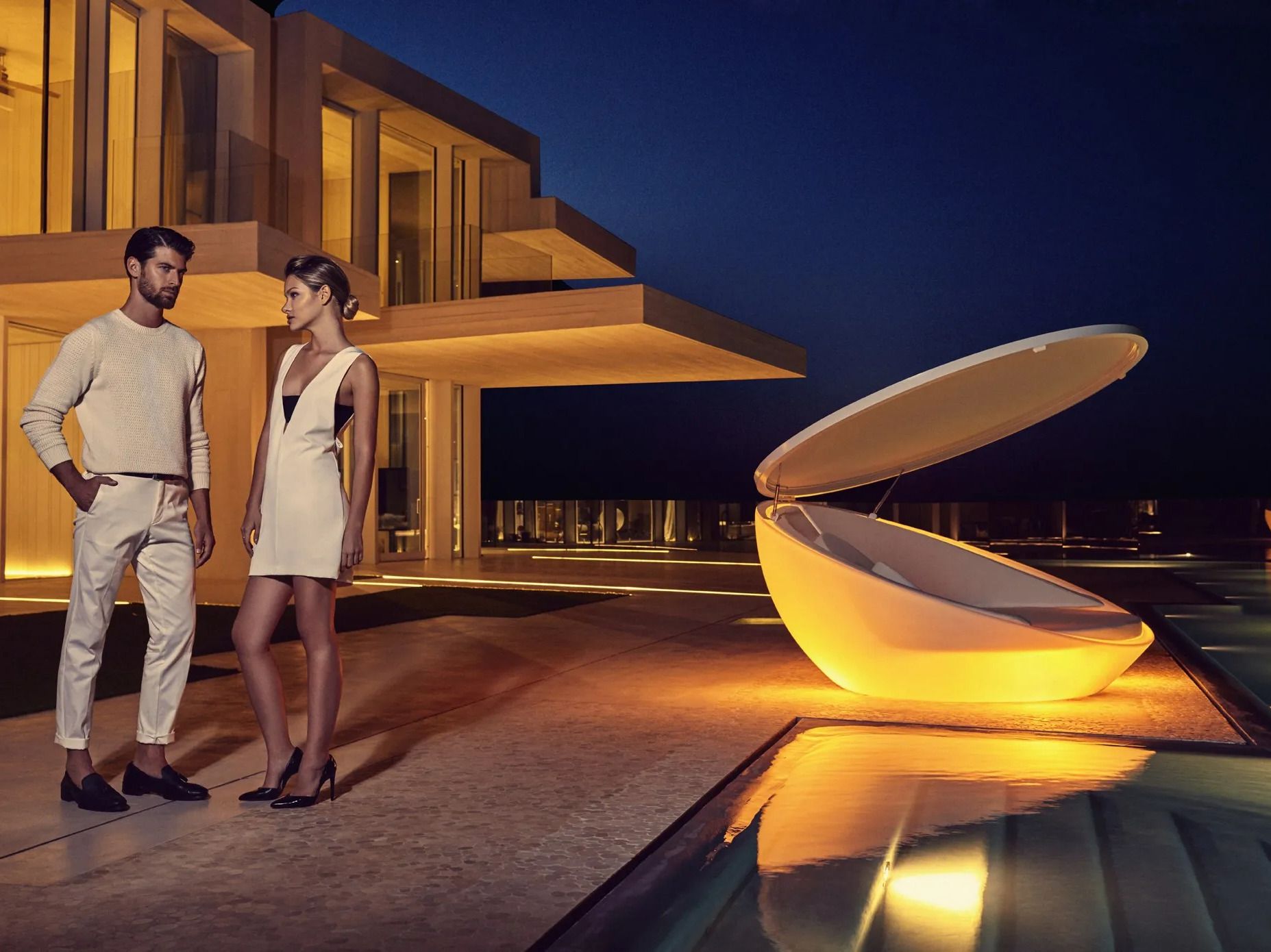 Круглая Садовая кровать с солнцезащитным козырьком Vondom Ulm ARCH-00069136 - Вид №4