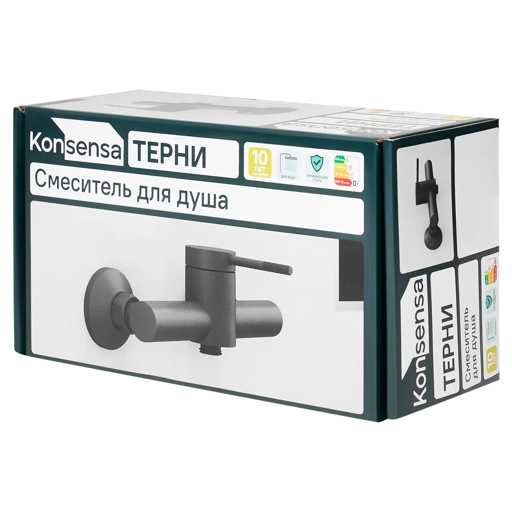 Смеситель для душа Терни KONSENSA черный STLM-2170552 - Вид №6