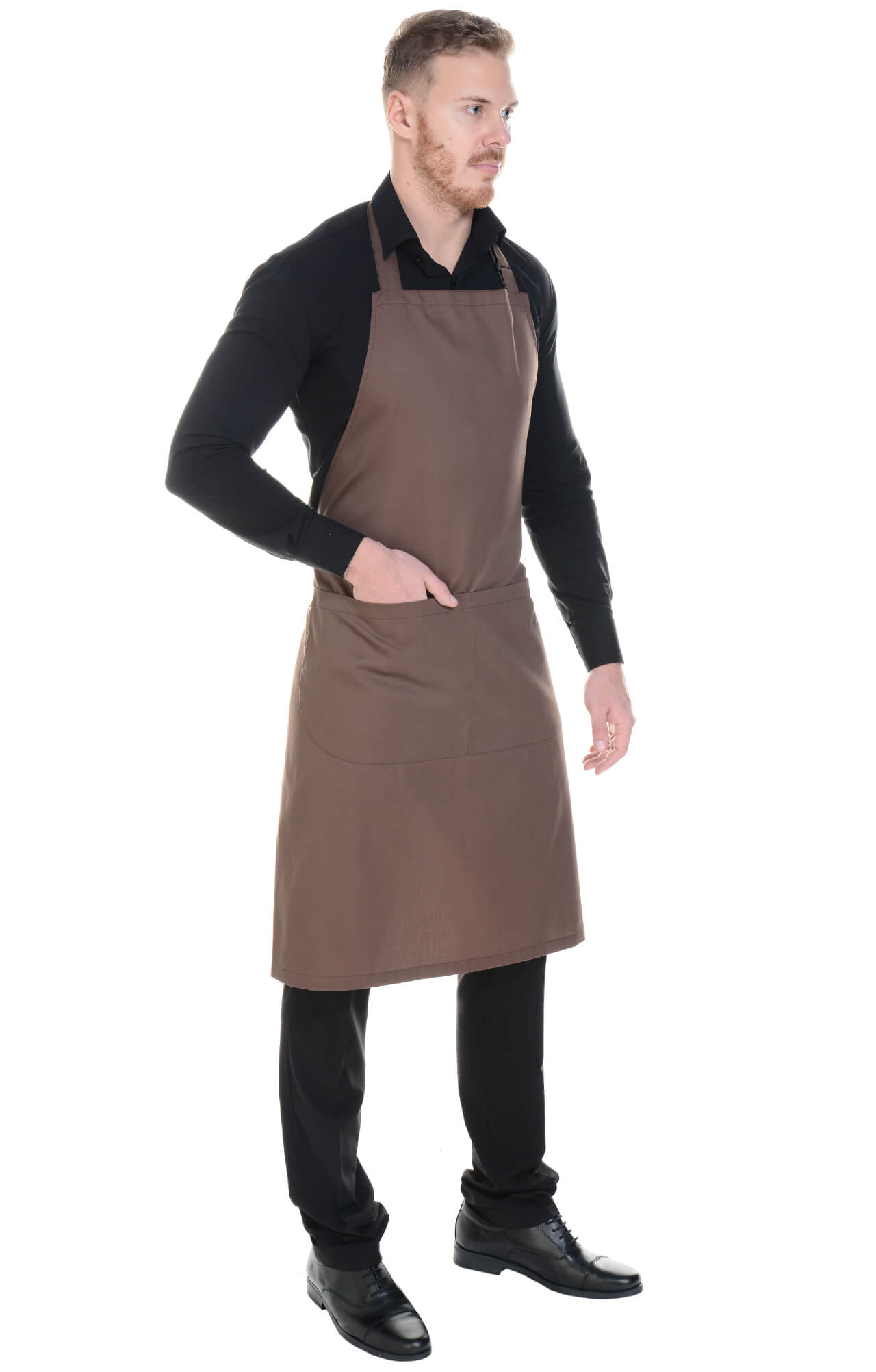 59842 Фартук  с нагрудником, цвет chocolate BARISTA  Одежда для официантов  размер  - Вид №6