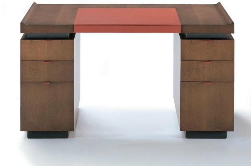 HUGUES CHEVALIER Прямоугольный деревянный стол с ящиками Iconic sun-id-1389844 - Вид №2