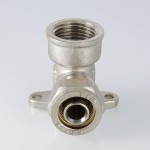 VTm.354.N.002005 Фитинг обжимной – угольник с креплением (водорозетка) Valtec 20 мм х 3/4"  - Вид №2