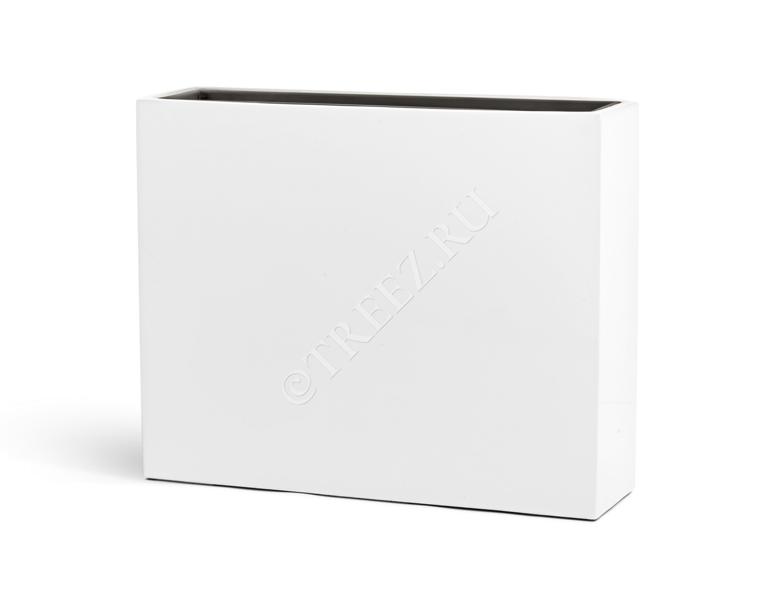 41.3320-05-040-WH-92/75 Кашпо  Effectory - серия Gloss - Дивайдер высокий - белый глянцевый лак Цветочная коллекция 