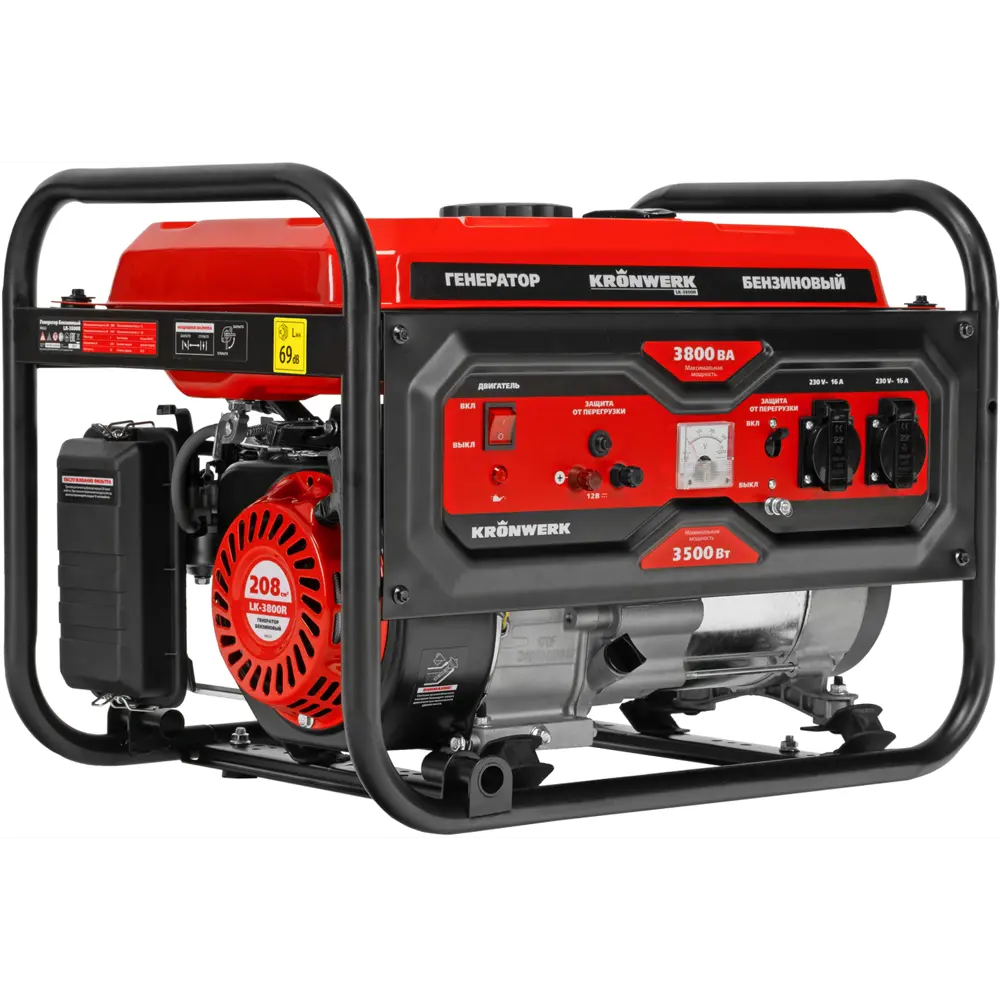Бензогенератор KRONWERK LK-3800R 3.8 кВт - надежный источник энергии 89386579 STLM-1457848 - Вид №1