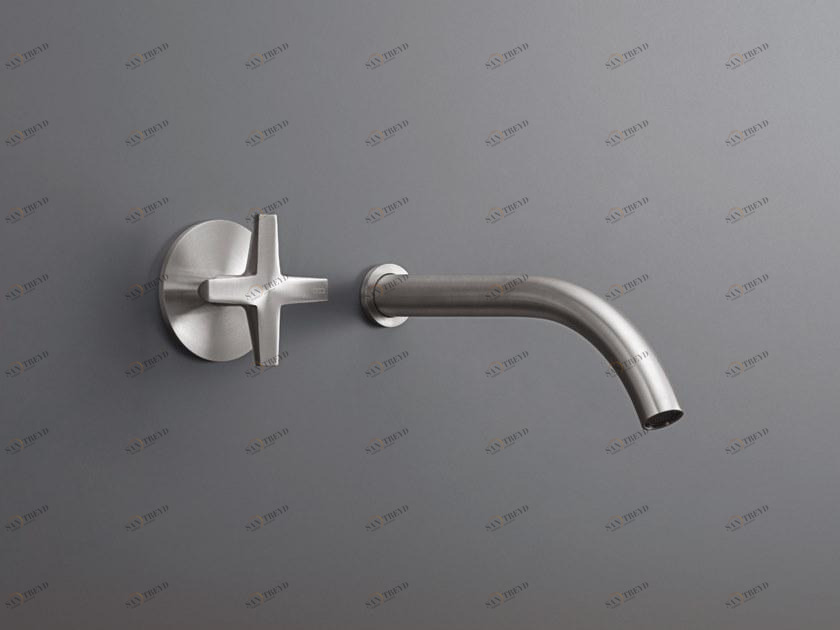 Ceadesign Смеситель для умывальника из нержавеющей стали с гидропрогрессией настенный Cross Crx 09