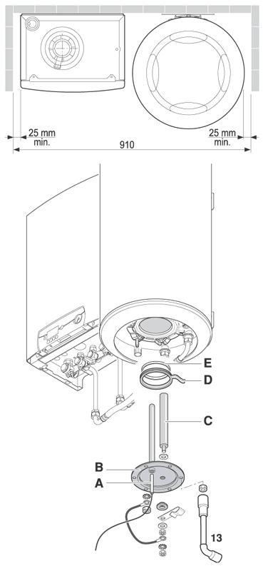 REVIS Настенный чайник на 80 л. Remeha sun-id-1501167 - Вид №2