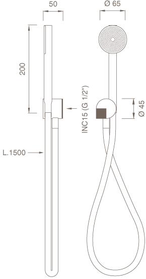 Ceadesign Настенный ручной душ с опорой Duet Det 70y - Вид №1
