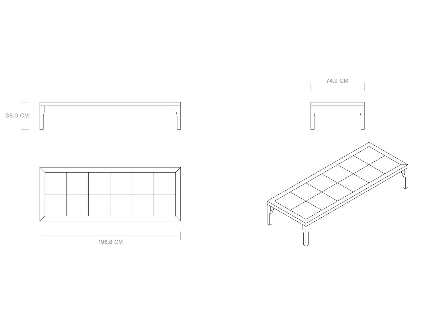 Прямоугольный журнальный столик Phantom Hands Джеффри Бава ARCH-00034929 - Вид №7