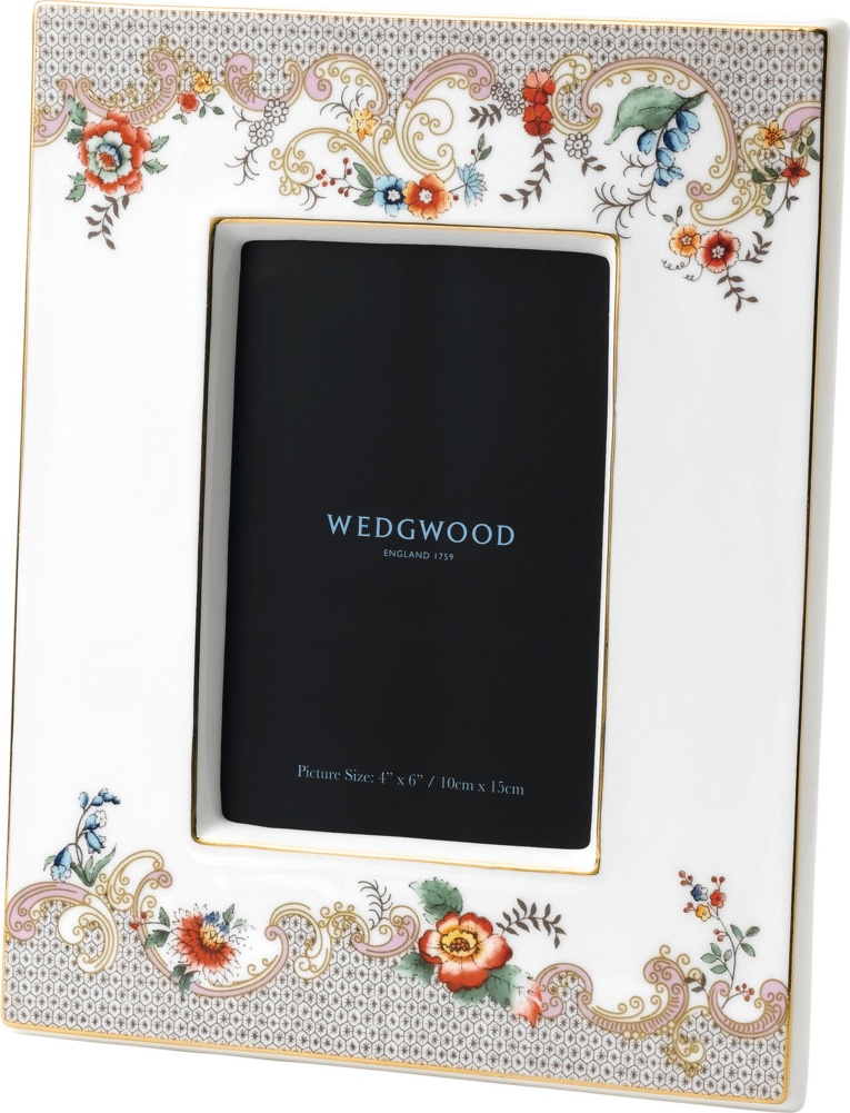 10671659 Wedgwood Рамка для фото Wedgwood Вандерласт Рококо 10х15см Фарфор костяной 