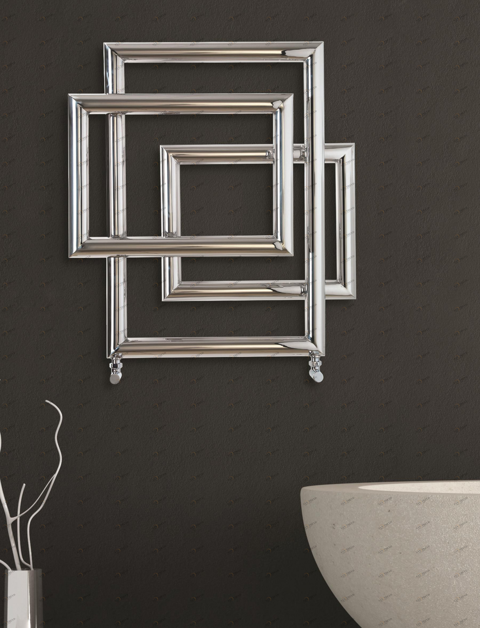 Полотенцесушитель Hammam OREO Stainless steel  комбинированный; электрический или водяной Сталь 