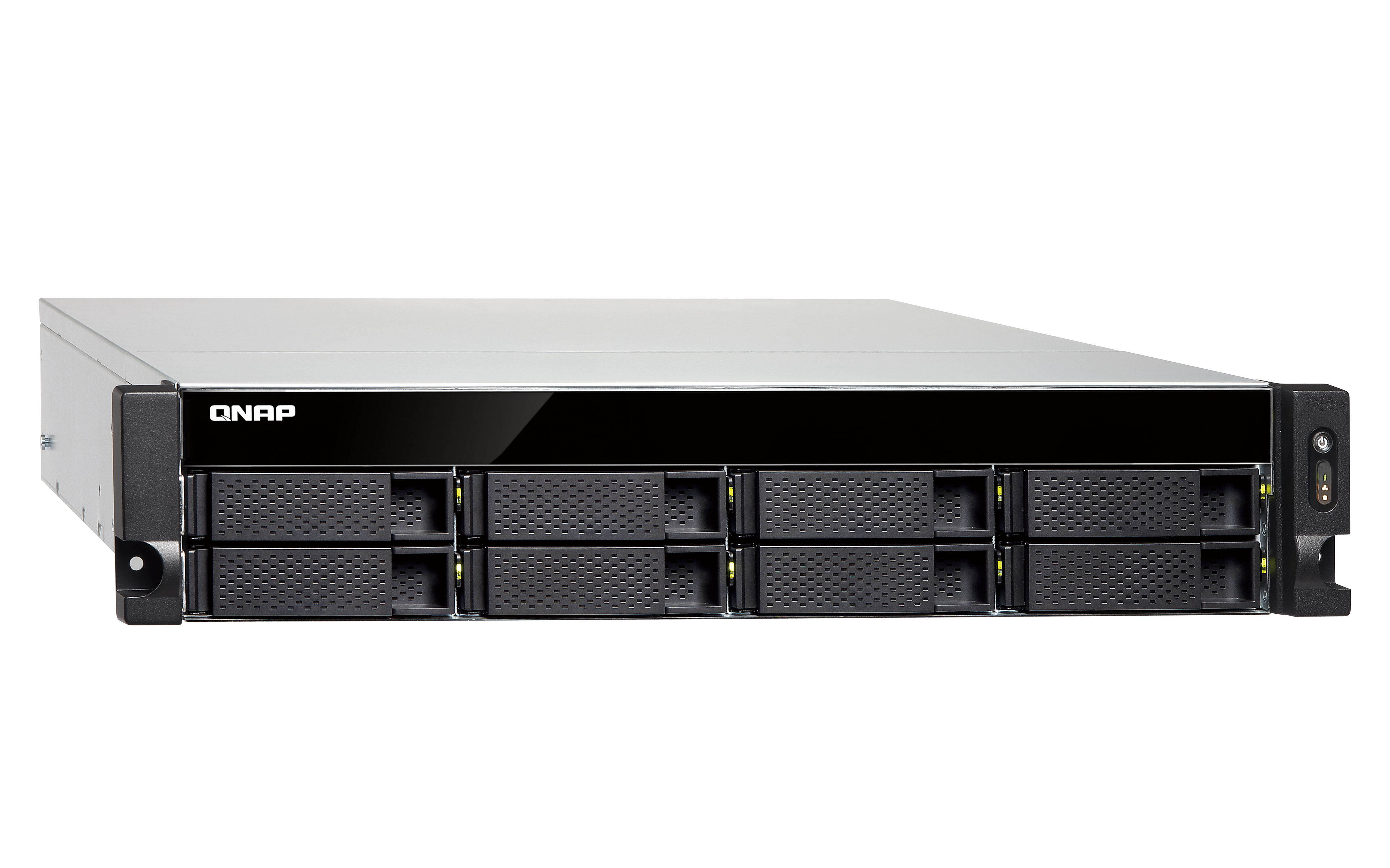 TS-863XU-RP-4G Smb nas, 8-tray w/o hdd, quad-core 64-bit amd 2.0ghz, 4gb ddr3l (1x4gb ) up to 16gb (2x8gb ),1x 10g lan rj45, 4x1gbe lan, 2u rackmount, 2x250w psu. w/o rail kit rail-b02 QNAP Santreyd  - Вид №4
