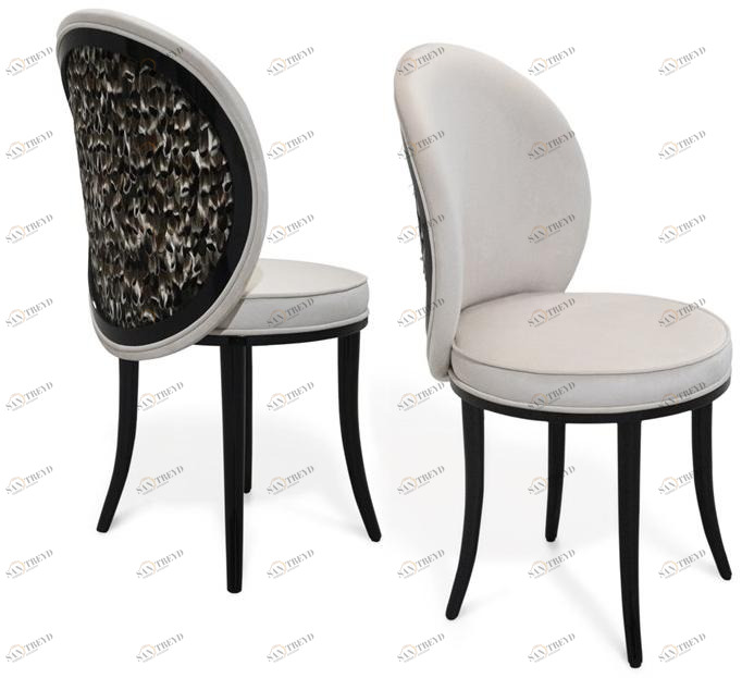 KOKET Стул из лакированной ткани с обивкой Merveille sun-id-1368604