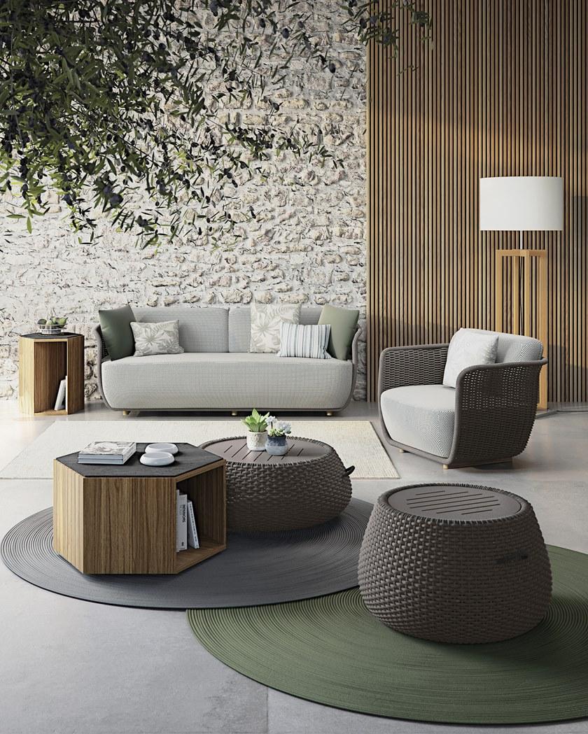 Atmosphera Низкий садовый стол из тика с местом для хранения вещей Zeta Ze.tb - Вид №2