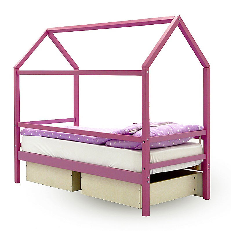 Кровать-домик детская лаванда Svogen БЕЛЬМАРКО  00-3833065 Розовый Santreyd  - Вид №3