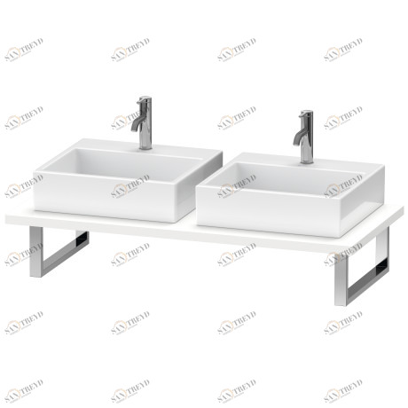 LC105C01818 Консоль для накладной и встраиваемой сверху раковины компакт, Толщина консоли 30 мм L-Cube #LC105C 480 мм Белый матовый, декор Duravit