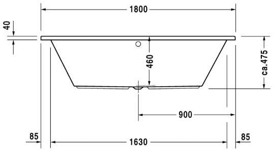 Duravit Прямоугольная встроенная ванна Daro 700028 - Вид №6
