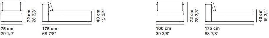 La Cividina Мягкая кушетка из ткани Puzzle sun-id-1357721 - Вид №2