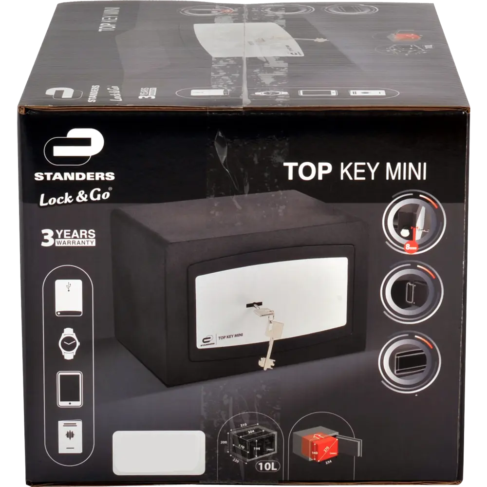 Сейф мебельный Standers N3, ключевой замок, 10 л. 18180687 STLM-2050281  - Вид №7