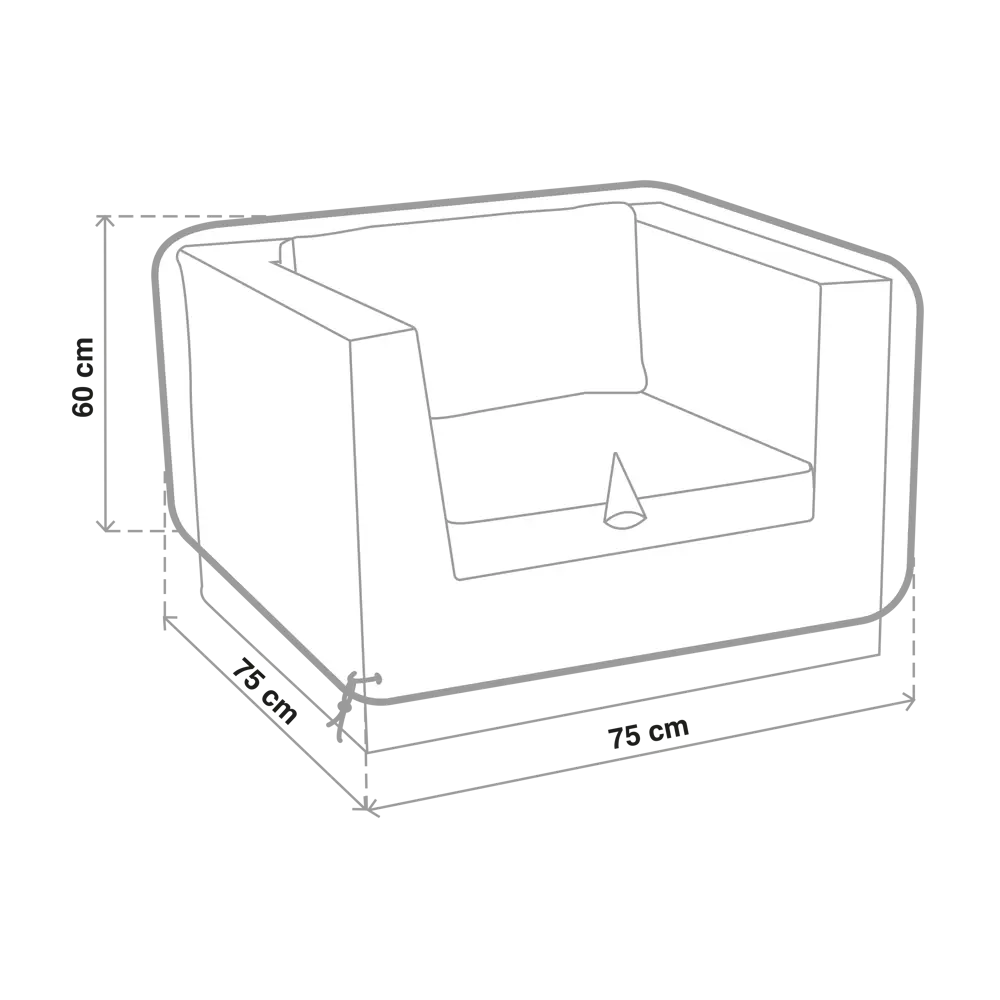 Защитный чехол для кресел Naterial 75x60x75 см полиэстер светло-серый 84463537 STLM-2184475  - Вид №8
