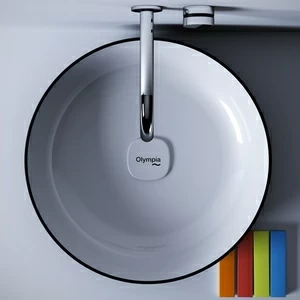 MET42450BN Накладная раковина на столешницу  круглая Olympia Ceramica